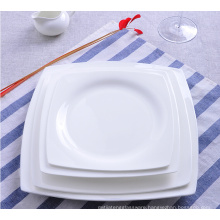 Haonai white & round dinner plate porcelain dinner plate serving plate dishwasher and microwave safe